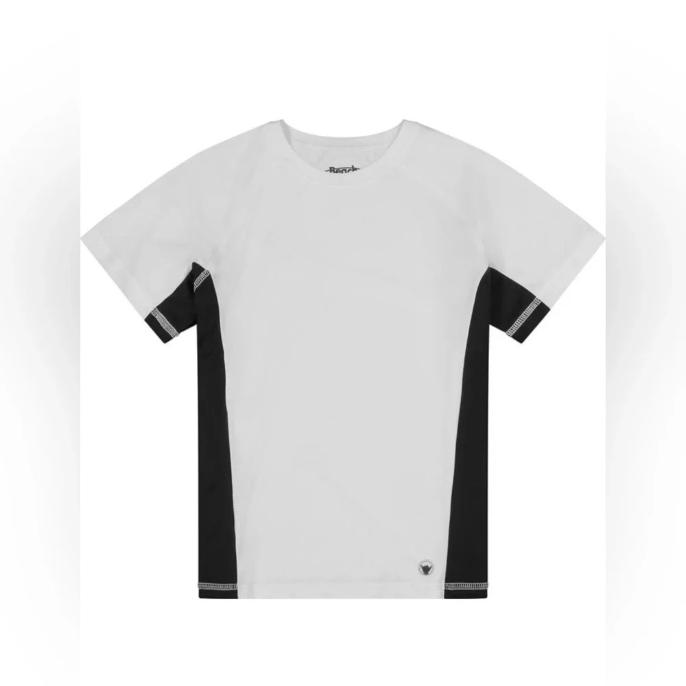 Beach Bros Little Boy’s Black and White Short Sleeve Rash guard| size: 3T